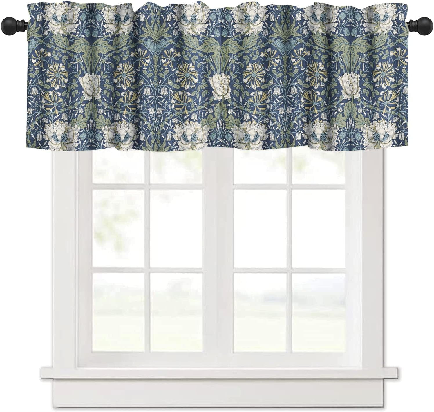 Floral Kitchen Valance, William Morris Art Botanical Printed Small ...