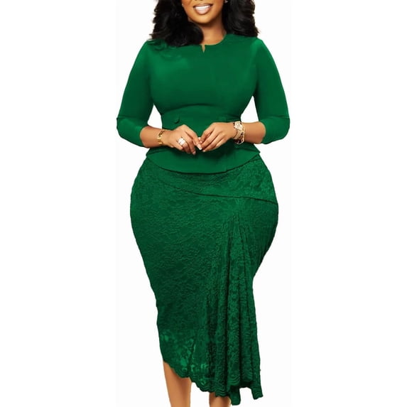 Floral Lace Dress for Women Crew Neck Wedding Guest Dress Cocktail Gowns Dress