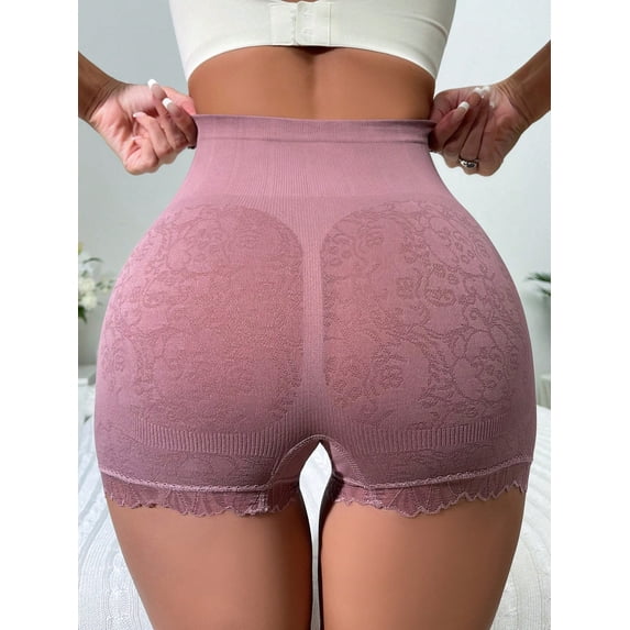 Floral Lace High Waisted Shapewear Shorts