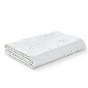 Threadmade Floral Lace-Inspired 3-Yard Cut-to-fit Vinyl Tablecloth/Table Protector, White - 54"W x 108"L