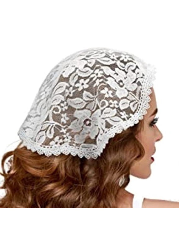 Lace Hairband for Women Round Hairscarf Hair Kerchief Chic Headband Bandannas Female Hairpiece Elegant Decoration