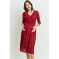 thumbnail image 1 of Floral Lace Surplice Maternity Dress, 1 of 3
