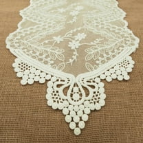 Floral Lace Table Runner, 12-Inch, 6-Feet