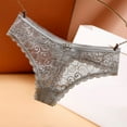 thumbnail image 1 of Floral Lace Thongs for Women Sexy Breathable Comfortable Lingerie Underwear Panty Briefs Hollow-out Underpant (X-Large, Gray), 1 of 1