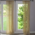 thumbnail image 1 of Floral Lace Window Curtain 58 Inch Wide Beige, 1 of 1