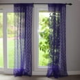 thumbnail image 1 of Floral Lace Window Curtain 58 Inch Wide Purple, 1 of 4