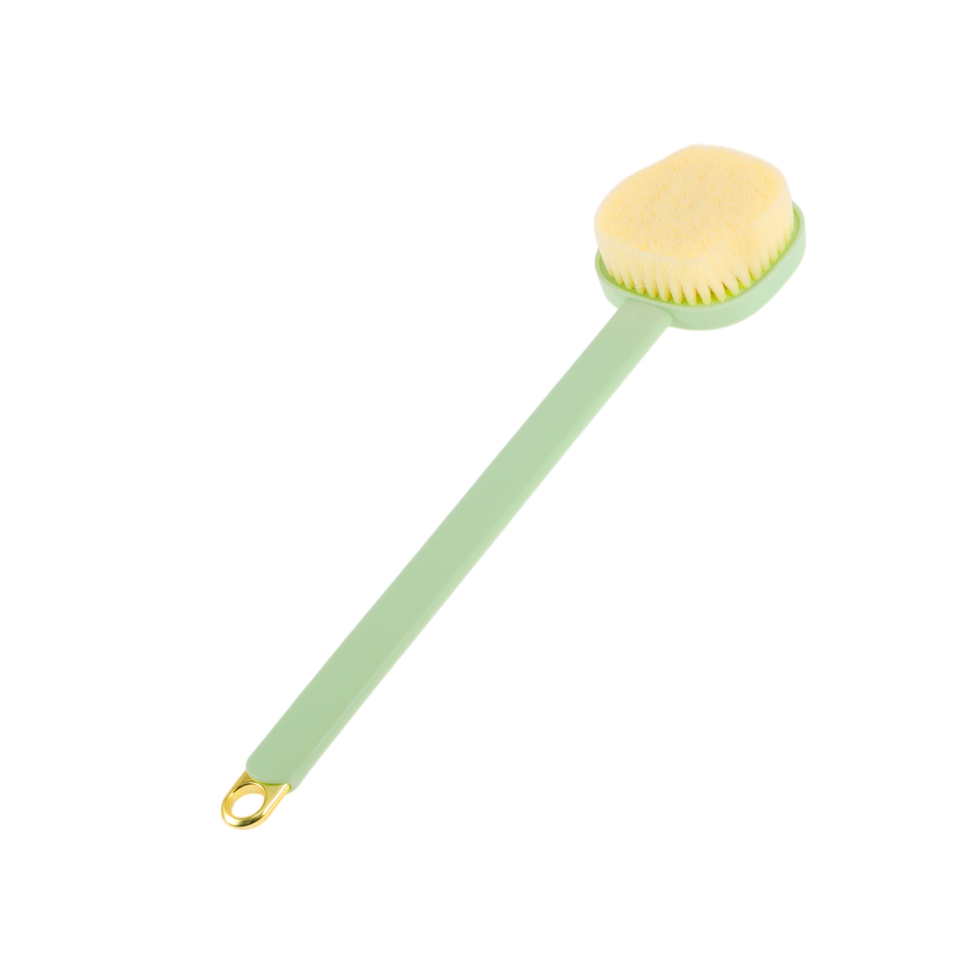 Unique Bargains Long Handle Bath Brush Body Scrubber 13.77"x2.75"x1.37" 1 Pc Green