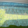 thumbnail image 1 of Floral Lace Window Valance 58 Inch Wide Aqua, 1 of 1