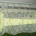 thumbnail image 1 of Floral Lace Window Valance 58 Inch Wide Ivory, 1 of 3