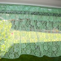 Floral Lace Window Valance 58 Inch Wide Mint