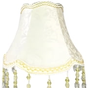Floral Lamp Shade, Fabric Material, European Vintage Style, Princess Bedside Lamp, Tassel Decor, 30 cm E27 Lamp Holder, Suitable for Wall Lamp/Table Lamp