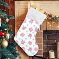 thumbnail image 1 of Floral Large Christmas Stockings, Hanging Xmas Stockings Candy Fireplace Stocking Hanging Tag with Crystal Velvet for Family Holiday Christmas Party Decorations,17.7", 1 of 7