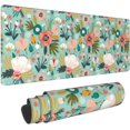 thumbnail image 1 of Floral Large Mouse Pad Extended Desk Pads Rubber Non-Slip Computer Game Mouse Mat with Stitched Edges Waterproof 31.5x11.8inches, 1 of 5