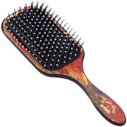 Kent LPB1 Large Paddle Cushioned Hair Brush - Grooming, Detangling, Smoothing Floral Print - Best Everyday Brush For Medium to Long Hair