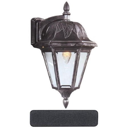 Floral Large Post Mount Light, Black