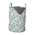thumbnail image 1 of Floral Laundry Bag, Abstract Flower Petals Summer Botany Complexity Repetition, Hamper Basket with Handles Drawstring Closure for Laundromats, 13" x 19", Teal Dusk, by Ambesonne, 1 of 4