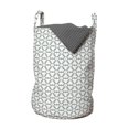 thumbnail image 1 of Floral Laundry Bag, Arrangement of Pastel Tone Motifs Repeating Artwork Vintage Garden Art, Basket with Handles Drawstring Closure for Laundromats, 13" x 19", Pale Green and White, by Ambesonne, 1 of 4