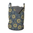 thumbnail image 1 of Floral Laundry Bag, Blooming Nature Pattern with Fresh Green Foliage Leaves Coming of the Spring Theme, Basket with Handles Drawstring Closure for Laundromats, 13" x 19", Multicolor, by Ambesonne, 1 of 4
