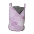 thumbnail image 1 of Floral Laundry Bag, Dahlia Petals Blossoming Perennial Spring Flowers Rural Flourish Pattern, Basket with Handles Drawstring Closure for Laundromats, 13" x 19", Baby Pink Pale Mauve, by Ambesonne, 1 of 4