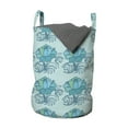 thumbnail image 1 of Floral Laundry Bag, Repetitive Lotus Flowers as an Aquatic Plant and Abstract Leaves Print, Basket with Handles Drawstring Closure for Laundromats, 13" x 19", Pale Blue and Multicolor, by Ambesonne, 1 of 4