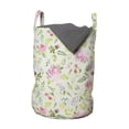 thumbnail image 1 of Floral Laundry Bag, Soft Pastel Watercolored Design of Spring Revival Theme Fresh Flowers and Plants, Basket with Handles Drawstring Closure for Laundromats, 13" x 19", Multicolor, by Ambesonne, 1 of 4