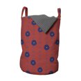 thumbnail image 1 of Floral Laundry Bag, Vertical Lines with Symmetric Big and Little Petals, Hamper Basket with Handles Drawstring Closure for Laundromats, 13" x 19", Burnt Sienna Marigold, by Ambesonne, 1 of 4
