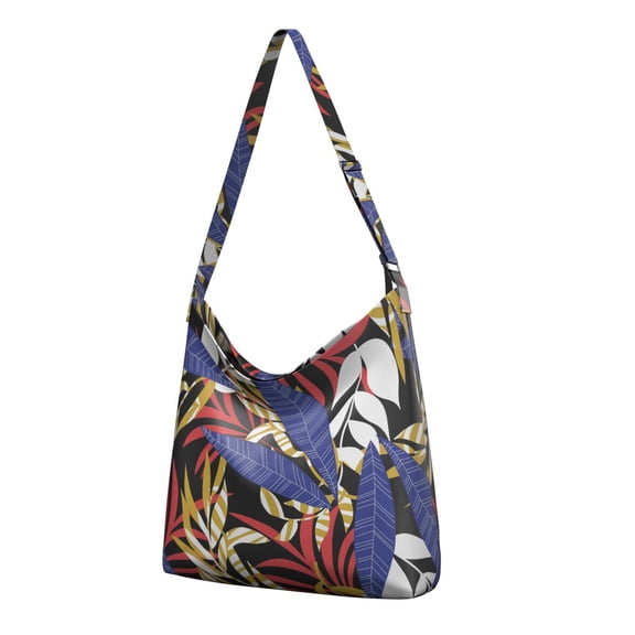 Floral Leafy Minimalist Travel Bag - Large Capacity Multi-Pocket Purse for Fashion-Conscious Shoppers