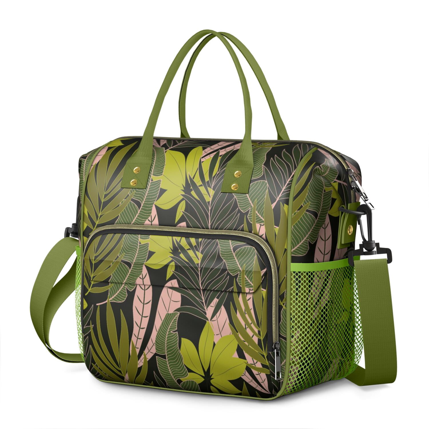 Floral Leakproof Lunch Tote Bag - Durable Waterproof Insulated Cooler for School, Work, Travel, Picnic
