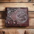 thumbnail image 1 of Floral Leather Cowboy Wallet 50 Pesos, 1 of 7
