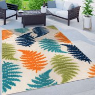 Nourison Aloha Indoor/Outdoor Coastal Tropical Multicolor 5'3