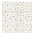 thumbnail image 1 of Floral Lemon Placemats Set Of 6, Flax Machine Washable Durable Linen Table Mats, Heat Resistant Wrinkle Free Place Mats for Dining Table, Modern Floral Lemons Design Perfect for Modern Fruit Themes, 1 of 5