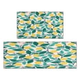 thumbnail image 1 of Floral Lemon Rugs and Mats Non Skid Washable Absorbent Microfiber Soft Kitchen Mat for Floor Set Of 2 Decor Stain Resistant 17"x47"+17"x30", 1 of 7