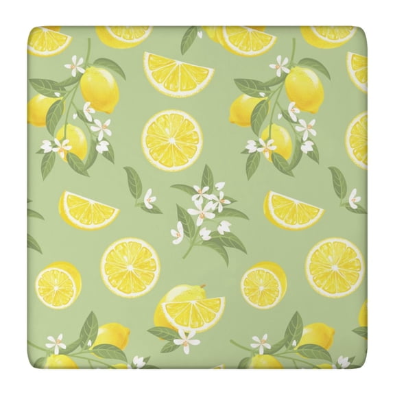Floral Lemon Tablecloth Yellow Fruit Print Cute Summer Style I Love Lemons Kitchen Decor