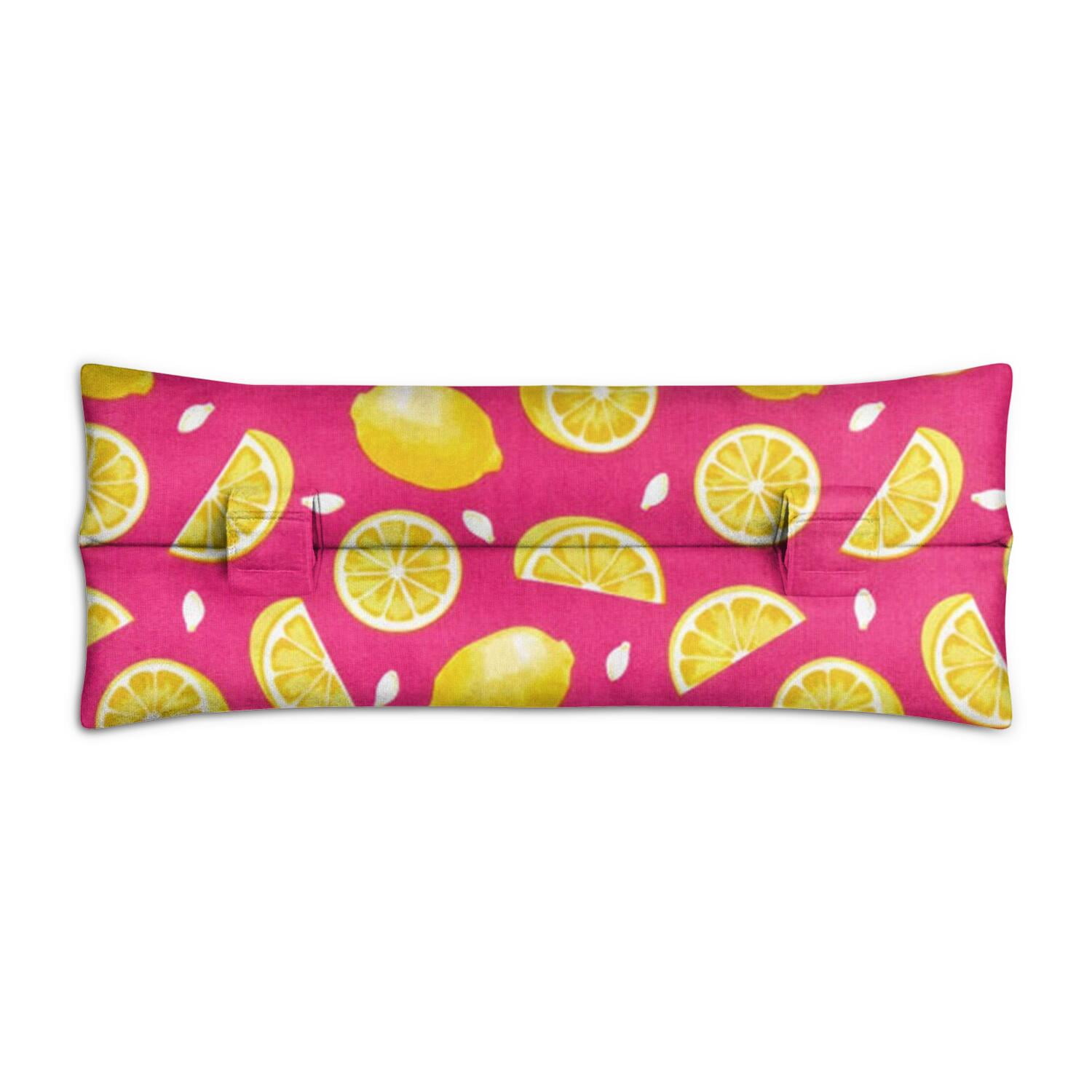 Floral Lemon and Bees Seatbelt Pillow - Post-Surgery Mastectomy & Heart Surgery Recovery Cushion - Soft Modern Car Travel Pillow