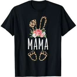 Mother's Day Easter Gifts For Mama Leopard Bunny Floral T-Shirt Mother's Day Easter Gifts For Mama Leopard Bunny Floral T-Shirt
