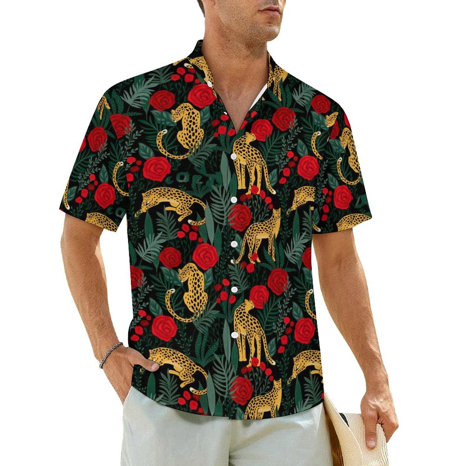 BEACH SHIRT JADE LEOPARD main image 1