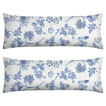 Floral Leopard Print Body Pillow Cover 20x54 - Floral Skull Long Pillow Case with Zipper - Soft Breathable Maternity Pillowcase - Full Body Pillow Protector - Aesthetic Bed Pillow Cover