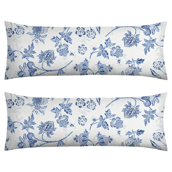 Floral Leopard Print Body Pillow Cover 20x54 - Floral Skull Long Pillow Case with Zipper - Soft Breathable Maternity Pillowcase - Full Body Pillow Protector - Aesthetic Bed Pillow Cover