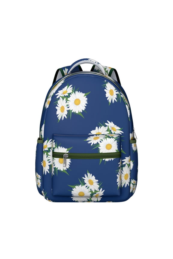 Floral and Leopard Print Students Backpack Durable Outdoor Backpack with Artistic Wildflower and Butterfly Design, Adjustable Straps, Perfect for School and Travel