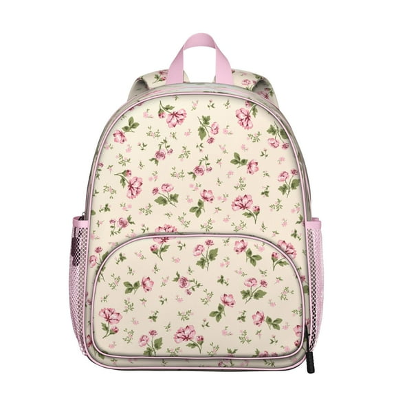 Floral and Leopard Print Students Backpack - Rustic Country Style with Bright Boho Sunflower and Butterfly Illustration, Lightweight and Durable for School
