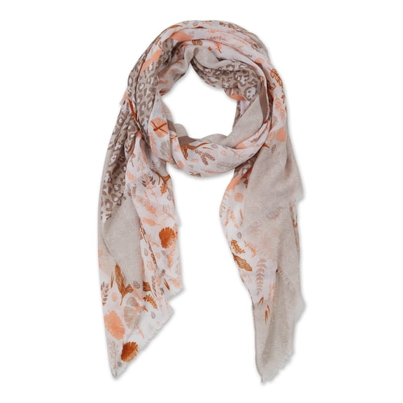 Hadley Wren Floral Leopard Scarf