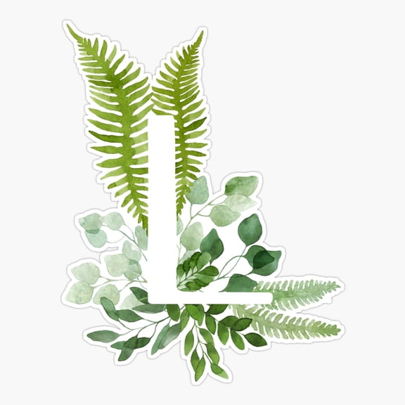 Floral Letter L Vinyl Decal Sticker