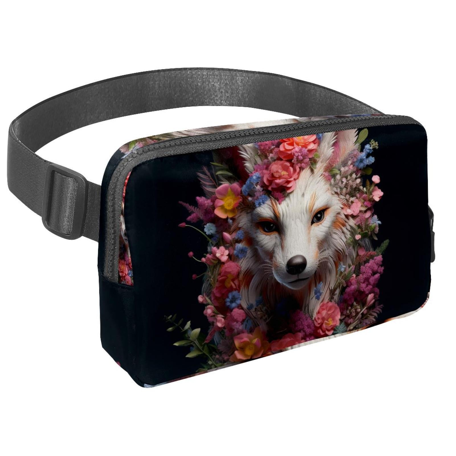 Floral Lightweight Adjustable Fanny Bag Running Belt Waist Pack with Extension Strap Unisex