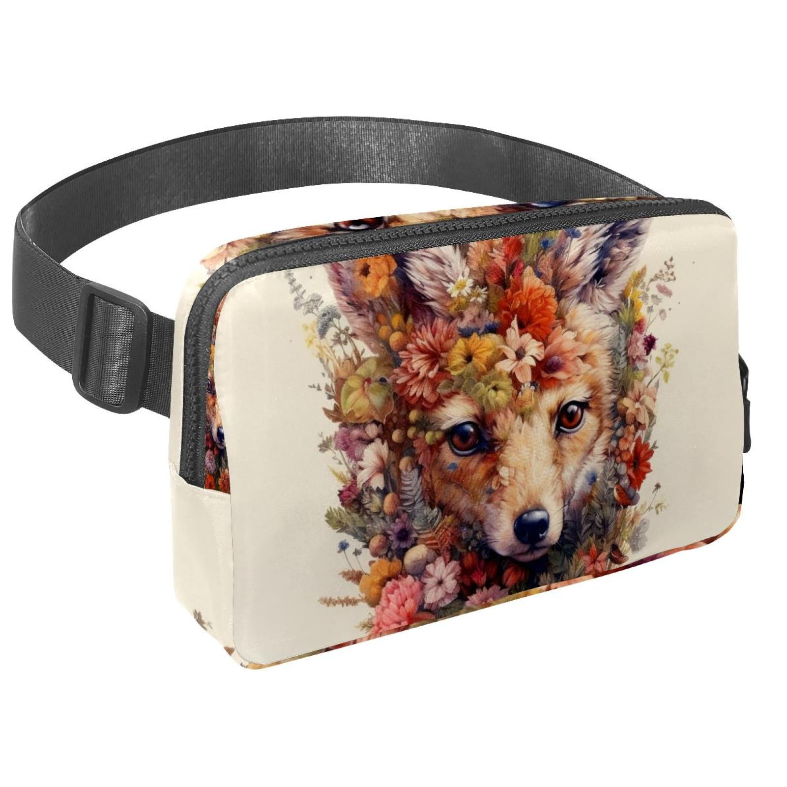 Floral Lightweight Adjustable Fanny Pack with Extension Strap - Unisex Crossbody Bag Money Belt