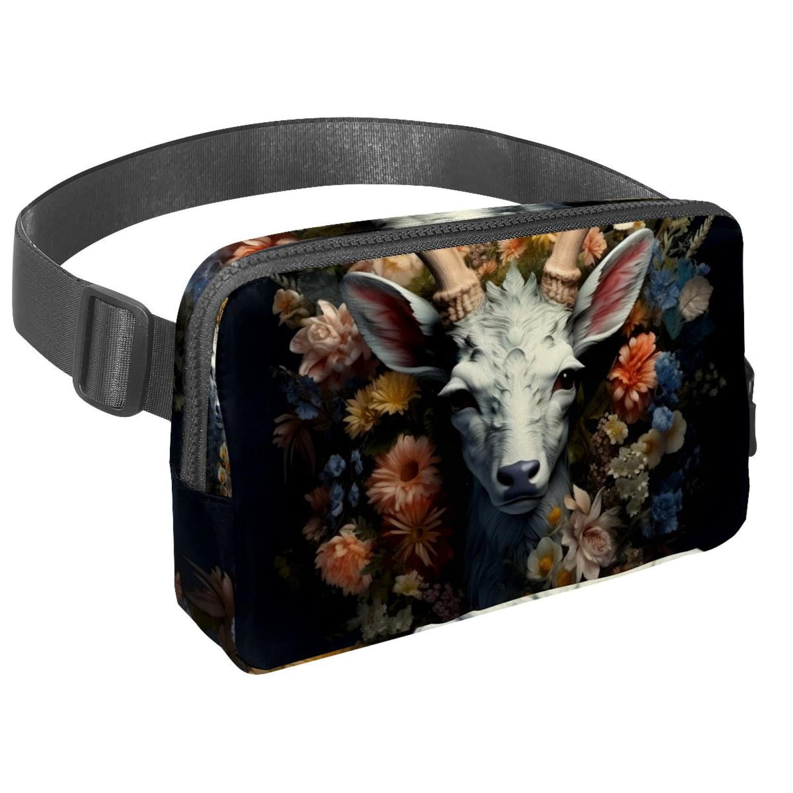 Floral Lightweight Running Belt Waist Bag with Extension Strap and Money Belt - Unisex