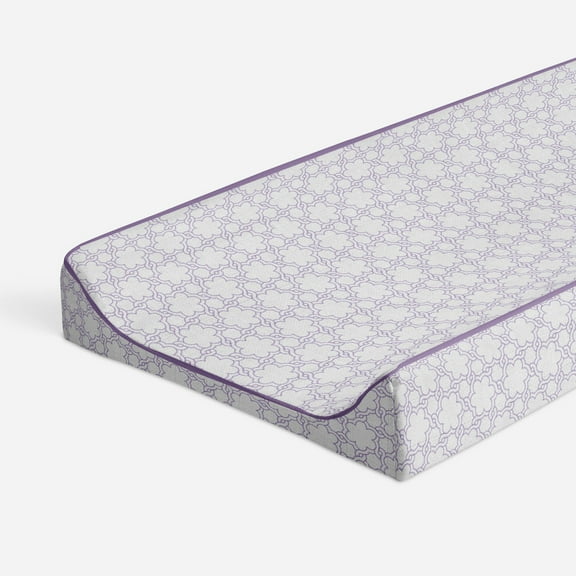 Floral Lilac Quilted Muslin Changing Pad Cover