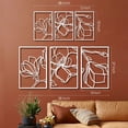thumbnail image 1 of Floral Line Metal Wall Art Set of 3, 1 of 8