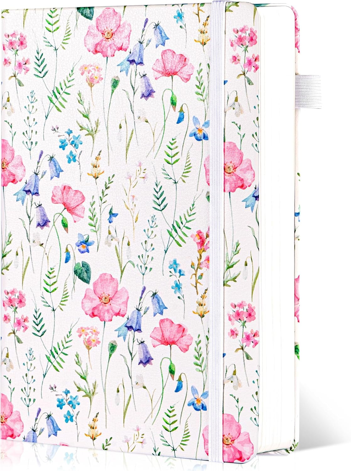 Floral Lined Journal for Women – A5 Hardcover Leather Journal Notebook with 320 Pages, 100GSM Paper, College Ruled Notebook, Journaling Notebooks for Writing, Daily Notes