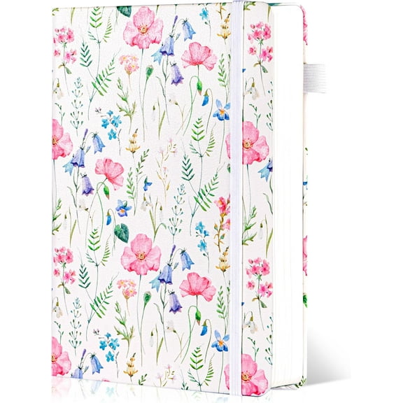 Floral Lined Journal for Women A5 Hardcover Leather Journal Notebook with 320 Pages, 100GSM Paper, College Ruled Notebook, Journaling Notebooks for Writing, Daily Notes