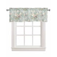 thumbnail image 1 of Floral Linen Curtain Valance for Bedroom/Bathroom/Kitchen/Office/Living/Dining Room Window,Rustic Vintage Botanical Spring Shabby Chic Plant Rod Pocket Topper Decorative Cafe Drapes Panel 42"x12", 1 of 6